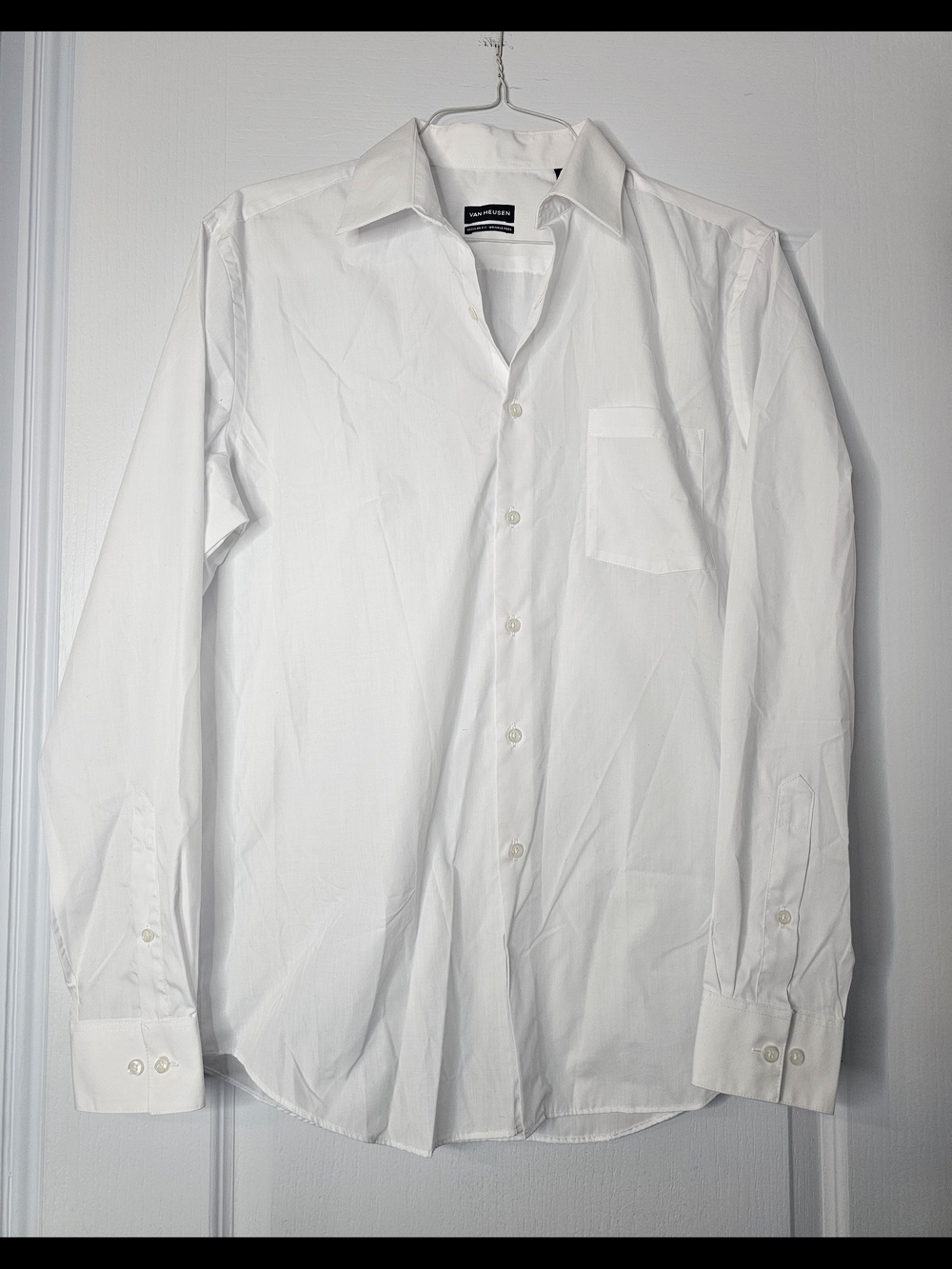 Van Heusen Classic White Men's Dress Shirt - Timeless Formal Shirt